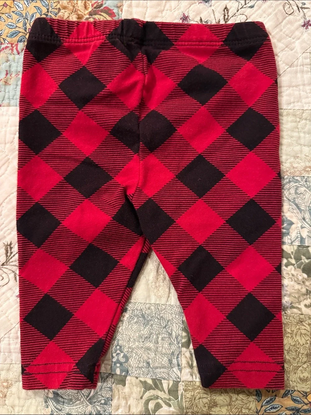 Ralph Lauren Kids Red and Black Buffalo Plaid Leggings